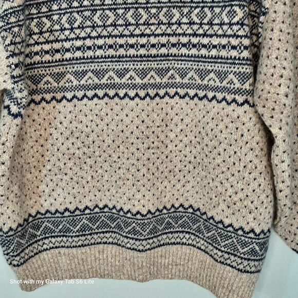Hunt Club England Sweater Mens Large Pure Wool Nordic Style Crew Neck - Picture 7 of 10